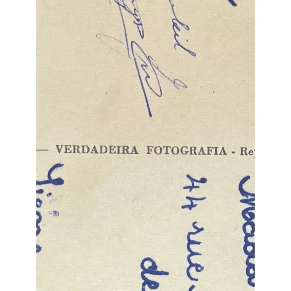 Vintage MId Century 1900s Ephemera RPPC Postcard Lisboa Portugal Franco Espana